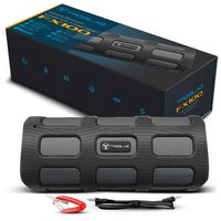 TREBLAB FX100 - Extreme Bluetooth Speaker - Loud, Rugged for Outdoors, Shockproof, Waterproof IPX4, Built-In 7000mAh Power Bank, HD Audio w/ Deep Bass, Portable Wireless Blue Tooth Microphone Mic