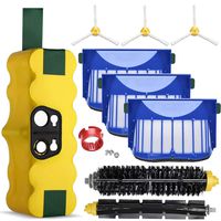 Upgraded 4.5Ah 14.4V Ni-MH Replacement Roomba Battery + Replacement Accessory Part Kit for iRobot Roomba 500 600 Series 610 614 620 630 650 660 680 690 536 551 552 564 585 589 595