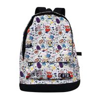 Bosunshine BTS Love Yourself V Suga Jin Jimin Jung Kook Casual Backpack Daypack Laptop Bag College Bag Book Bag School Bag (White)
