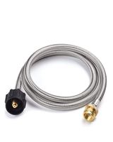 SHINESTAR 5FT Braided Propane Hose Connects 1lb Portable Appliances to 5-40 lb Propane Tank, for Small Grill, Fire Pit, Heater, etc