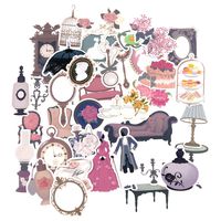 Yummy Bun Vintage Girls Princess Stickers Decals for Laptop, Water Bottles,Scrapbooking, Phone Cases, Retro Valentine Stickers for Girls,Baby Shower,Girl Scrapbook Stickers Decoration-37pcs