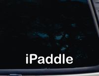 iPaddle - 8" x 1 5/8" die Cut Vinyl Decal for Windows, Cars, Trucks, Tool Boxes, laptops, MacBook - virtually Any Hard, Smooth Surface