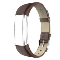 SWEES Genuine Leather Bands Compatible with Alta & Alta HR, Genuine Leather Band with Buckle Replacement Wristband Small & Large Women Men, Silver, Gold, Black, Brown, Pink, Grey