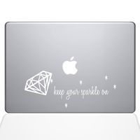 The Decal Guru 1677-MAC-15X-W Keep Your Sparkle on Decal Vinyl Sticker, White, 15" MacBook Pro (2016 & Newer)