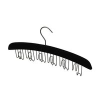 Mens Black Belt Hanger & Tie Hanger - 12-Hook Hanger