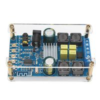 Bluetooth Amplifier Board, DROK Digital Amplifier Wireless BT 3.0 4.0 4.1 Audio Amp Board Headphone 2 Channel 50W+50W Bluetooth Speaker Board Small Amplifier Module with Case