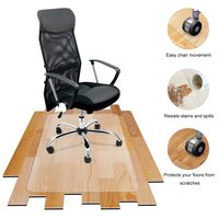Azadx Office/Home Desk Chair Mat, PVC Dull Polish Chairmat Protection Floor Mat for Hard Floors, 0.2cm Thick Floor Protector,Transparent (48" X 59" Rectangle)
