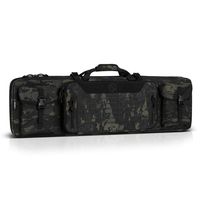Savior Equipment 42" Urban Warfare Multicam Black Tactical Double Carbine Long Rifle Bag Firearm Gun Case w/Removable Backpack Strap - 1000D Cordura Nylon Fabric, UTX Buckles, YKK Zippers