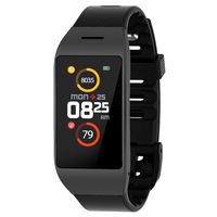 MYKRONOZ ZeNeo Smartwatch with High Resolution Touch Screen, Heart Rate Monitoring and Hands Free Call, Swiss Design, iOS and Android - Black/Black