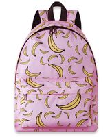 Funnycokid Kids Christmas Backpack Banana Printed Bookbag Water-resistant Canvas Travel Camping Laptop Daypack Rucksack with Padded Shoulder Straps for Boys Girls