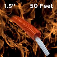 1.5" Riser Convoluted Raceway - 50 Feet - (Orange)