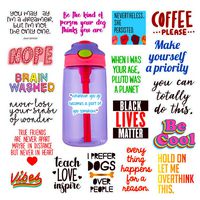 Cute Words Stickers Pack Cool Water Bottle Laptop Phone Scrapbook Computer Cars Decals 19pcs