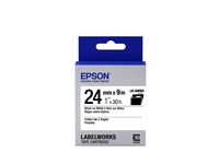 Epson LabelWorks Folder Tab LK (Replaces LC) Tape Cartridge ~1" Black on White (LK-6WBD) - for use with LabelWork LW-600P and LW-700 Label Printers