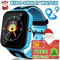 Kids Smart Watch GPS Tracker [ SIM Card Included ] - Positioning Watch Phone for Boys Girls - Cellphone Watch with Camera Games SOS Call Flashlight Gizmo Watch Gifts for Holiday Christmas Birthday
