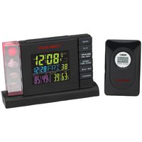 First Alert SFA2650 Radio Controlled Weather Station Alarm Clock with Wireless Sensor