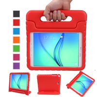 Color Our Life Samsung Galaxy Tab A 9.7 Kids Case, EVA Full-body Protective Cover with Handle Stand and Light Weight Shock Proof Kids Friendly Child Case for Samsung Tab A 9.7-Inch SM-T550 (Red)