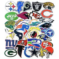 NFL Football Stickers 32pcs for Helmet Water Bottles Scrapbooking Laptop Phone Computer Bicycle Luggage Skateboard Waterproof Decals