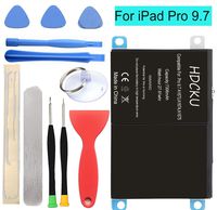 HDCKU A1664 Battery Replacement Kit for Apple iPad Pro 9.7 inch Battery 7306mAh 2016 Edition Internal New A1673 A1674 A1675 with Repair Tools and Screen Adhesive