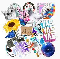 103 Packs Cute Aesthetic Trendy Stickers Water Bottles Laptop Car Phone Motorcycle Computer Guitar Skateboard Hydroflasks Vinyl Sticker Waterproof Funny Cartoon Anime Decals for Teens Girls Adults