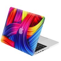 TOP CASE - Colorful Abstract Swirl Wave Pattern Rubberized Hard Case Compatible MacBook Pro 13" with Retina Display (Release 2012-2015) Model: A1425 / A1502