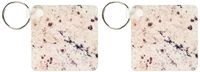 3dRose Kashmere White granite print - Key Chains, 2.25 x 4.5 inches, set of 2 (kc_97958_1)