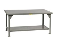 Little Giant WW-4284 Welded Steel Workbench, 1 Lower Shelf, 10,000 lb. Load Capacity, 34" x 84" x 42", Gray