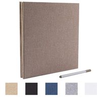 Self Adhesive Photo Album Magnetic Scrapbook Album 40 Pages Linen Hardcover 11x10.6 Inches with A Metallic Pen for Wedding Baby Family Travel