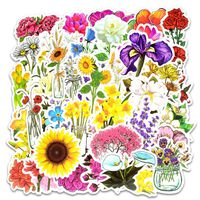 Honch Vinyl Spring Flower Stickers 50 Pcs Pack Cute Flower Decals for Laptop Ipad Car Luggage Water Bottle Helmet Teen