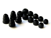Black Replacement Set Comfort Eartips Earbuds Eargels Compatible with Monster iSport Victory in-Ear Earphones