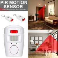 Auwer- Anti-theft Alarm, Wireless Home Security PIR MP Alert Infrared Sensor Anti-theft Motion Detector Alarm System With 2 Remote Controller (White)