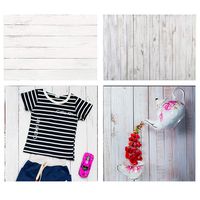 FiVan 33"x22" Double Sided White Wood Patterns Waterproof Paper Background for Food Cake Jewelry Luxury Cosmetics Fruits Tabletop Photography Pictures FUS-M2