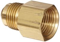 Anderson Metals Brass Tube Fitting, Coupling, 3/8" Flare x 1/4" Female Pipe