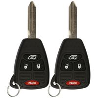 KeylessOption Keyless Entry Remote Car Key Fob Replacement Uncut Ignition Key for Jeep Liberty Pacifica M3N5WY72XX (Pack of 2)