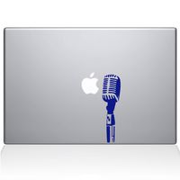 The Decal Guru Open Mic MacBook Decal Vinyl Sticker - 12" MacBook - Dark Blue (1140-MAC-12M-DB)