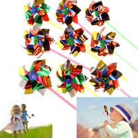 Dazzling Toys Paradise Party Pinwheels - Pack of 12 - Multi Flamboyant Colors, Pinwheel Measures: 6" Stick Measures: 11"