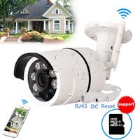 WiFi Camera Outdoor, CCTV Wireless Security IP Camera, 720P HD Night Vision Bullet Cameras, Waterproof Surveillance CCTV, IR LED Motion Detection IP Cameras for Indoor Outdoor,Built-in 16GB SD Card
