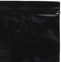 Bauxko 8" x 10" Reclosable Poly Bags, Black, 100-Pack (xPB3635BK-100)