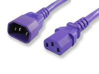 Lynn Electronics  C13C1410APU-8F  10-Amp/125-volt  8-Feet Power Cord IEC 60320 C13 to IEC 60320 C14,  Purple
