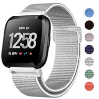 HAPAW Nylon Bands Compatible with Fitbit Versa/Versa 2, Soft Adjustable Breathable Sport Replacement Strap Band Accessories Wristband Women Man for Versa Smartwatch