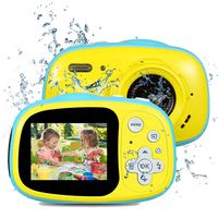 Zinsoko 5MP Waterproof Kids Mini Digital Camera 2-inch LCD Display MP3 MP4 Games Best Entertainment Gift for Kids Ages 3-12 Outdoor (Yellow)