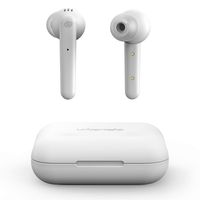 Urbanista Paris True Wireless Earphones 20H Playtime Wireless Charging Case and Bluetooth 5.0, Noise Cancelling Earphones with Touch Controls + Built-in Mic, Compatible with Android and iOS - White