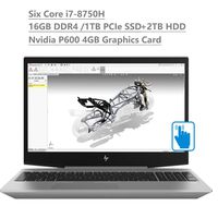 2019 Newest HP Zbook 15V G5 15.6" FHD Touchscreen Mobile Workstation Laptop (Intel Six-Core i7-8750H, 16GB DDR4 RAM, 1TB PCIe NVMe SSD+2TB HDD) Fingerprint, Backlit, Thunderbolt, Windows 10 Pro