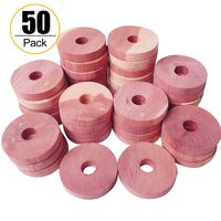 Cedar Space Cedar Rings for Hangers - 100% U.S Red Cedarwooden Blocks 50 Cedar Rings
