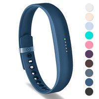 Greeninsync Bands Compatible for Fitbit Flex 2, Replacement for Fitbit Flex 2 Sport Soft Silicone Accessory Band Small Navy for Fitbit Flex 2 Smart Watch W/Fastener Clasp Unique Design