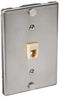 Leviton C0256-SS Telephone Wall Phone Wallplate Surface Mount Jack