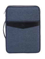 iSuperb Multi-functional Business A4 Document Bags Waterproof Oxford Files Organizer Travel Gear Organizer Zippered Case for Ipads, Notebooks, Pens, Documents Travel and Office (Dark Blue)