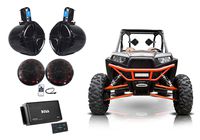 (2) Rockville 8" Tower+(2) LED Speakers+4-Ch Bluetooth Amp+Remote ATV/UTV/RZR