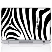 Meffort Inc Personalized Laptop Notebook Skin Sticker Cover Art Decal, Customize Your Name (12 Inch, Zebra Stripes)