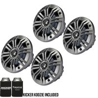 Kicker 4 Inch KM-Series Marine Speakers 41KM42CW bundle