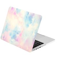 TOP CASE - Watercolor Art Series Rubberized Hard Case Compatible MacBook Pro 15" with Retina Display (Release 2012-2015) Model: A1398 - Serenity Blue & Pink Cloud